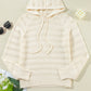 Pointelle Knit Raglan Sleeve Hooded Sweater