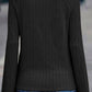 Ribbed Round Neck Knit Long Sleeve Top