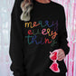 Merry Every Thing Tinsel Slogan Sweatshirt