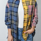 Plaid Colorblock Patchwork Shirt