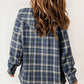 Plaid Pattern Sherpa Lined Hooded Shacket