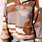 Aztec Quarter Zip Pocketed Fleece Sweatshirt
