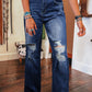 Mineral Wash High Rise Ripped Jeans