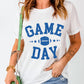 GAME DAY Rugby Football Graphic Crewneck T Shirt