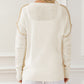 Exposed Stitching Chest Pocket Drop Shoulder Sweater