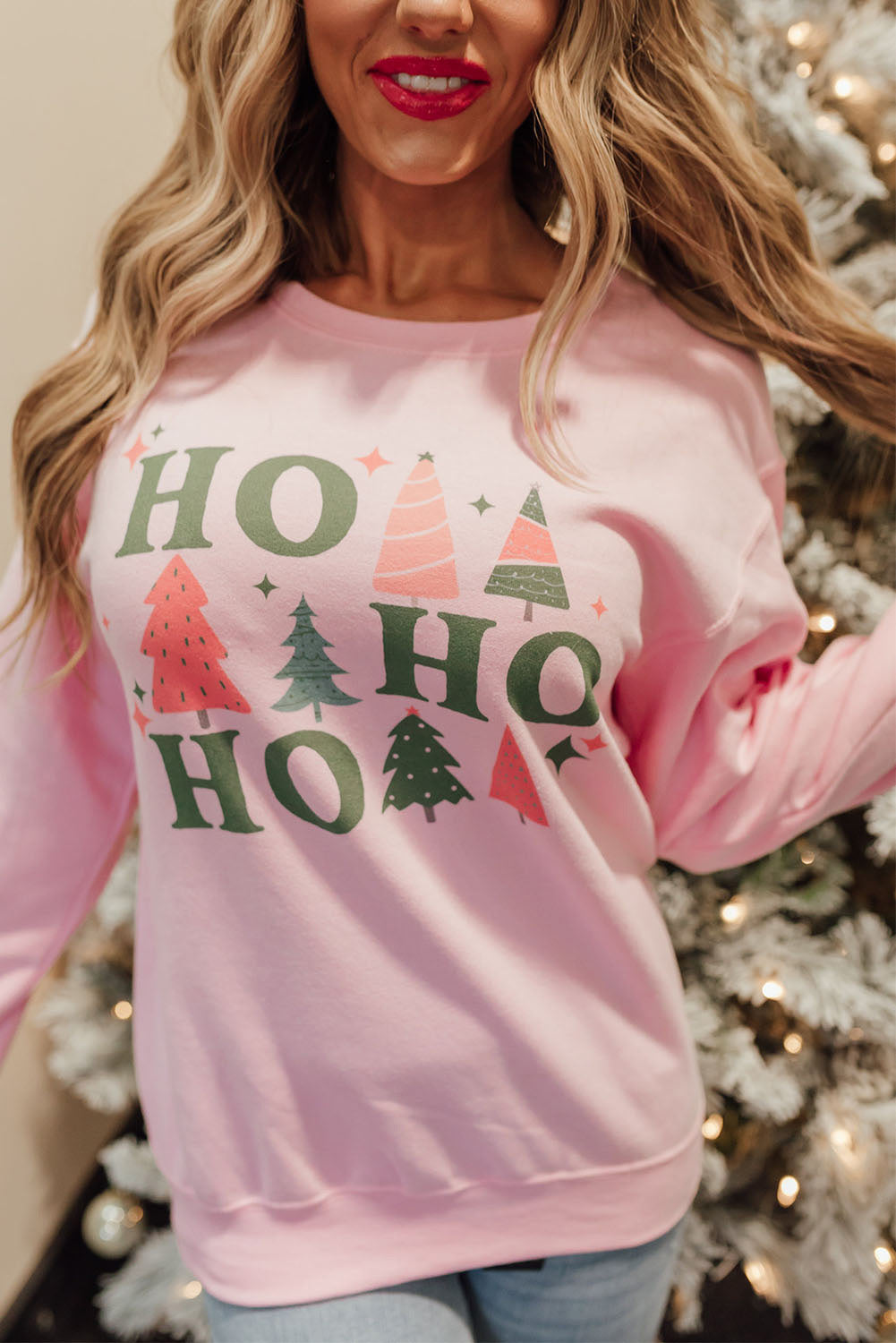 Christmas Tree HO Graphic Pullover Sweatshirt
