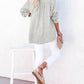 Crinkle Textured Loose Henley Top