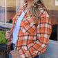 Plaid Button-Up Flap Pocket Jacket