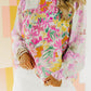 Floral Patchwork Lace Trim Blouse