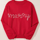 Pearl Beaded Merry Casual Sweater