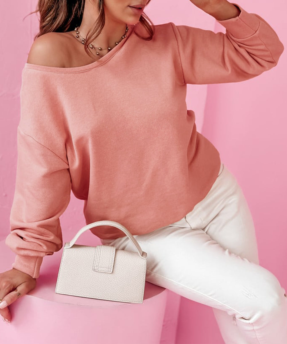 Bowknot Dewback Round Neck Sweatshirt