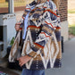 Aztec Print Button-Up Oversized Jacket