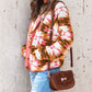 Western Aztec Buttoned Zipper Pockets Fleece Jacket