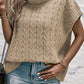 Cable Knit Turtleneck Batwing Sleeve Sweater