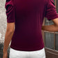 Short Puff Sleeve Velvet Top