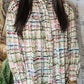 Plaid Pattern Puff Sleeve Button up Shirt