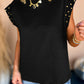 Studded Short Sleeve Top