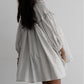 Stripe Checkered Frilled V Neck Bracelet Sleeve Babydoll Dress