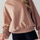Exposed Seam Batwing Sleeve Drop Shoulder Sweatshirt