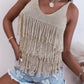 Cowgirl Fashion Fringed Knit Sweater Vest