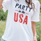 PARTY In The USA Crew Neck Short Sleeve T Shirt