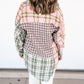 Plaid Patchwork High Low Oversized Shirt