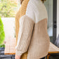 Color Block Knitted Open Front Plus Size Cardigan