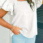 Flutter Sleeve Square Neck Top