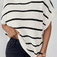 Stripe Striped Pattern Batwing Sleeve Sweater