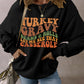 Thanksgiving Slogan Print Drop Shoulder Sweatshirt