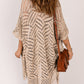 Loose Knitwear Kimono with Slits