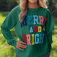 Merry And Bright Cable Knit Pullover Sweatshirt