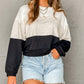 Colorblock Drop Shoulder Pullover Sweatshirt