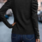 Buttoned Puff Long Sleeve Sheath Top