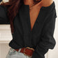 Lace Trim Ribbed Round Neck Button Up Cardigan