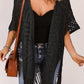 Loose Knitwear Kimono with Slits