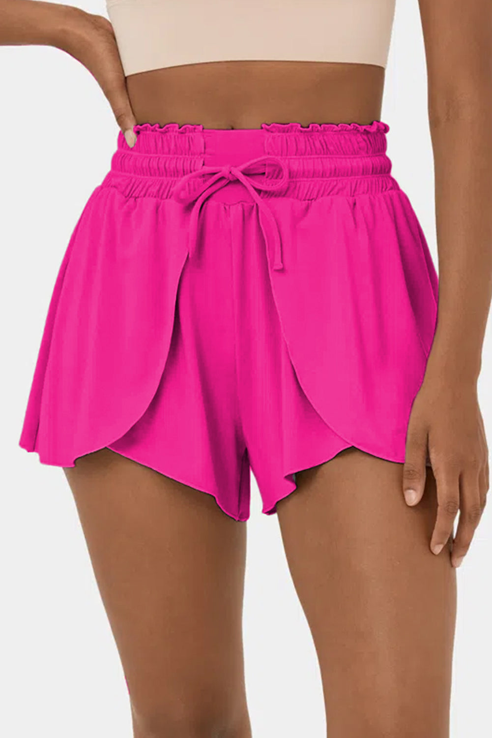Frilly High Waist Petal Wrap Swim Shorts