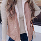 Fleece Lined Quilted Zip up Vest Coat