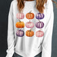 Thanksgiving Halloween Pumpkin Graphic Pullover Sweatshirt