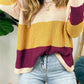 Multicolor Colorblock Striped Sweater