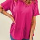 Casual Plain Crew Neck Tee