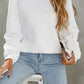Textured Puff Long Sleeve Round Neck Top