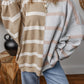 Stripe Colorblock Oversized Sweater