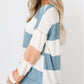 Colorblock Striped Drop Shoulder Long Sleeve Top