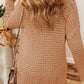 Hollow-out Crochet V Neck Sweater