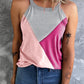 Geometric Color Block Sleeveless Top