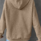 Lattice Textured Kangaroo Pocket Drawstring Hoodie