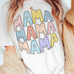 MAMA Slogan Print Crew Neck Casual T Shirt