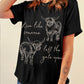 Western Cow Print Round Neck Casual Tee