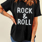 ROCK & ROLL Graphic Crew Neck Tee